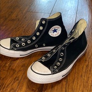 Black high top converse